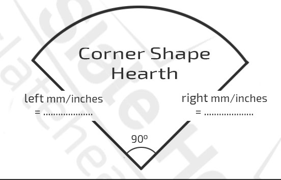 T Shaped Slate Hearth diagram
